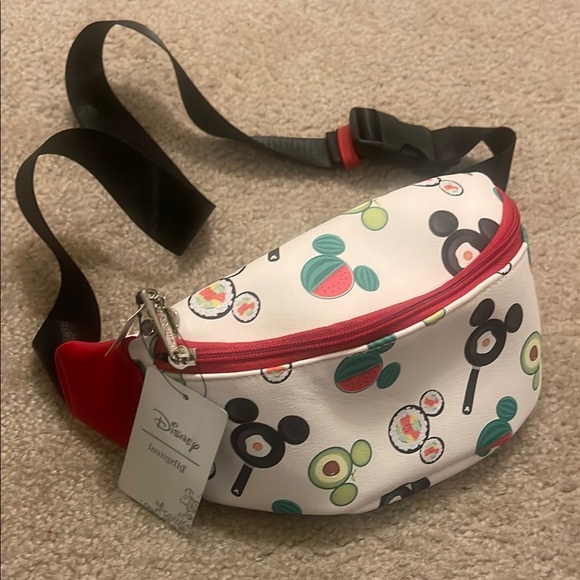Loungefly Handbags - Loungefly Disney Foodie Fanny Pack - White and Red